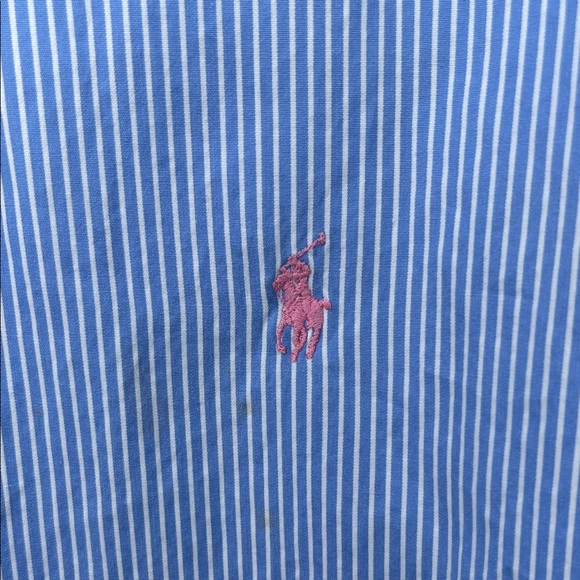 Ralph Lauren Blue and White Striped Shirt 15 32/33 - Picture 3 of 3